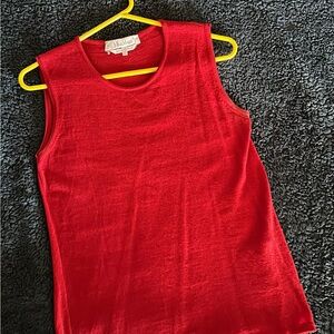 Classic MAX MARA Red Shell Top •L•